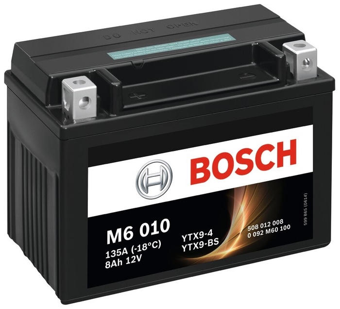 Аккумулятор Bosch 0092M60100 AGM M6 12V 8AH 135A, Bosch